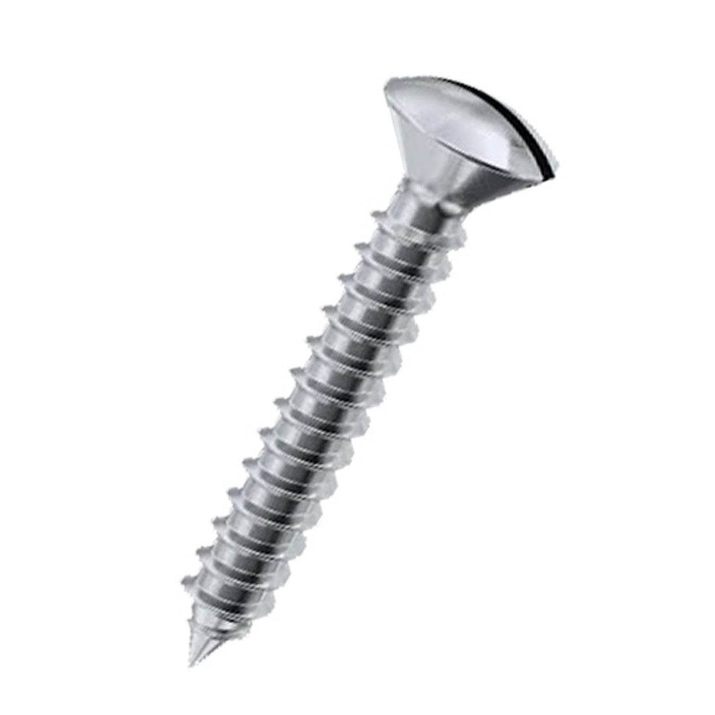 Slotted Raised Woodscrews Chrome on Brass