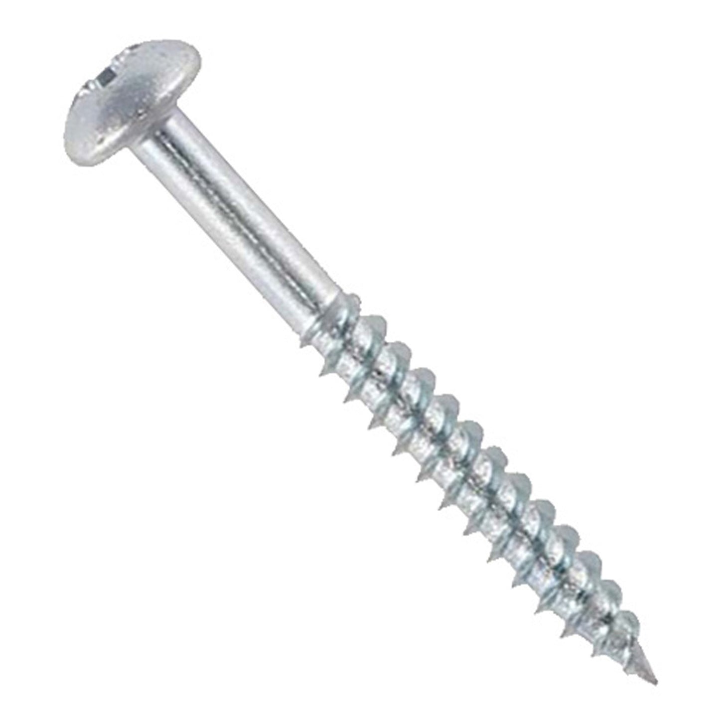 Cross Recessed Round Head Twinthread Woodscrew Zinc