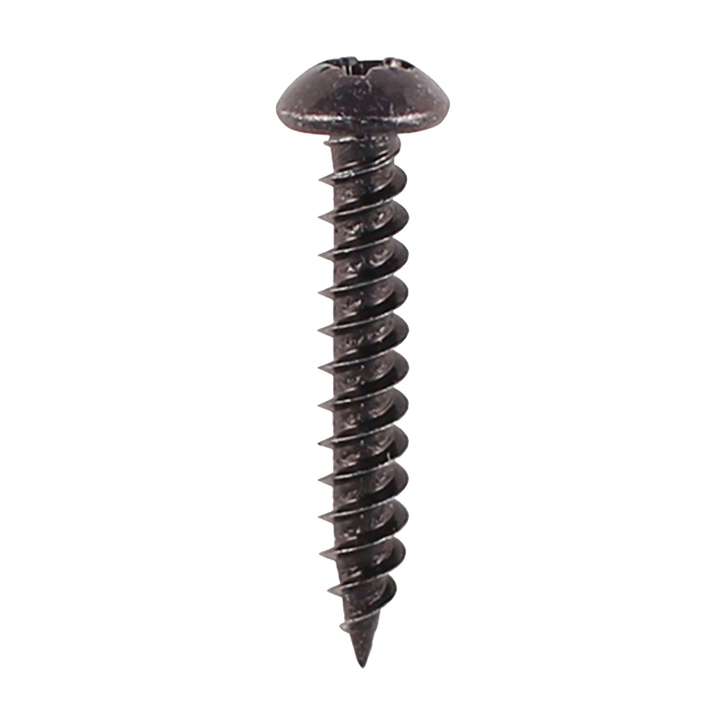 Cross Recessed Round Head Woodscrews Black Japanned
