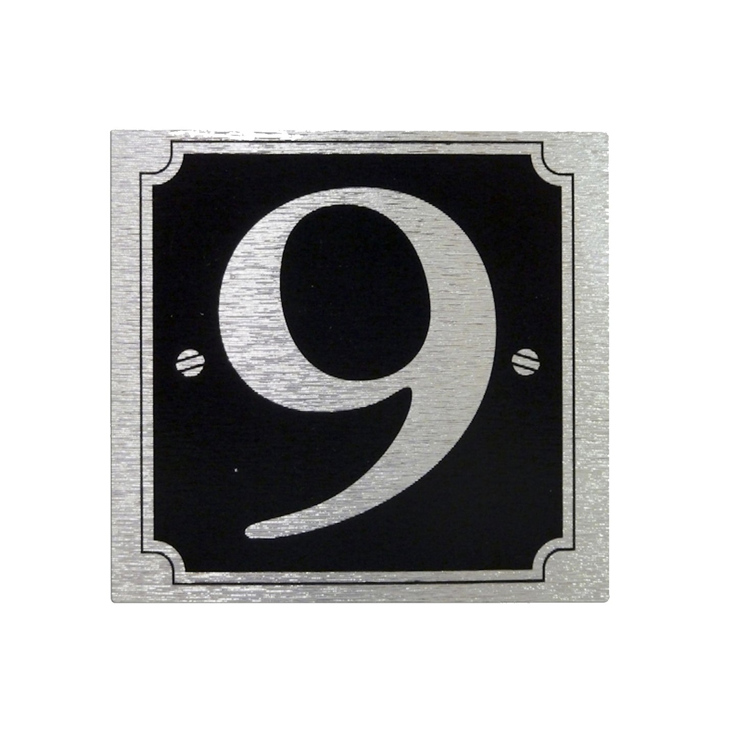 House & Gate Numbers (Silver on Black)