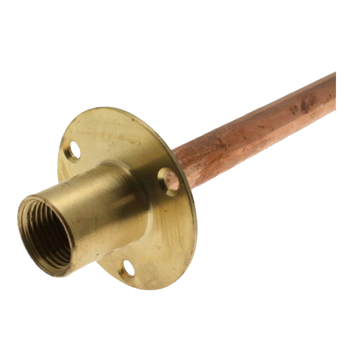 Wallplate Adapter c/w Copper Pipe (15mm x 1/2" x 350mm)