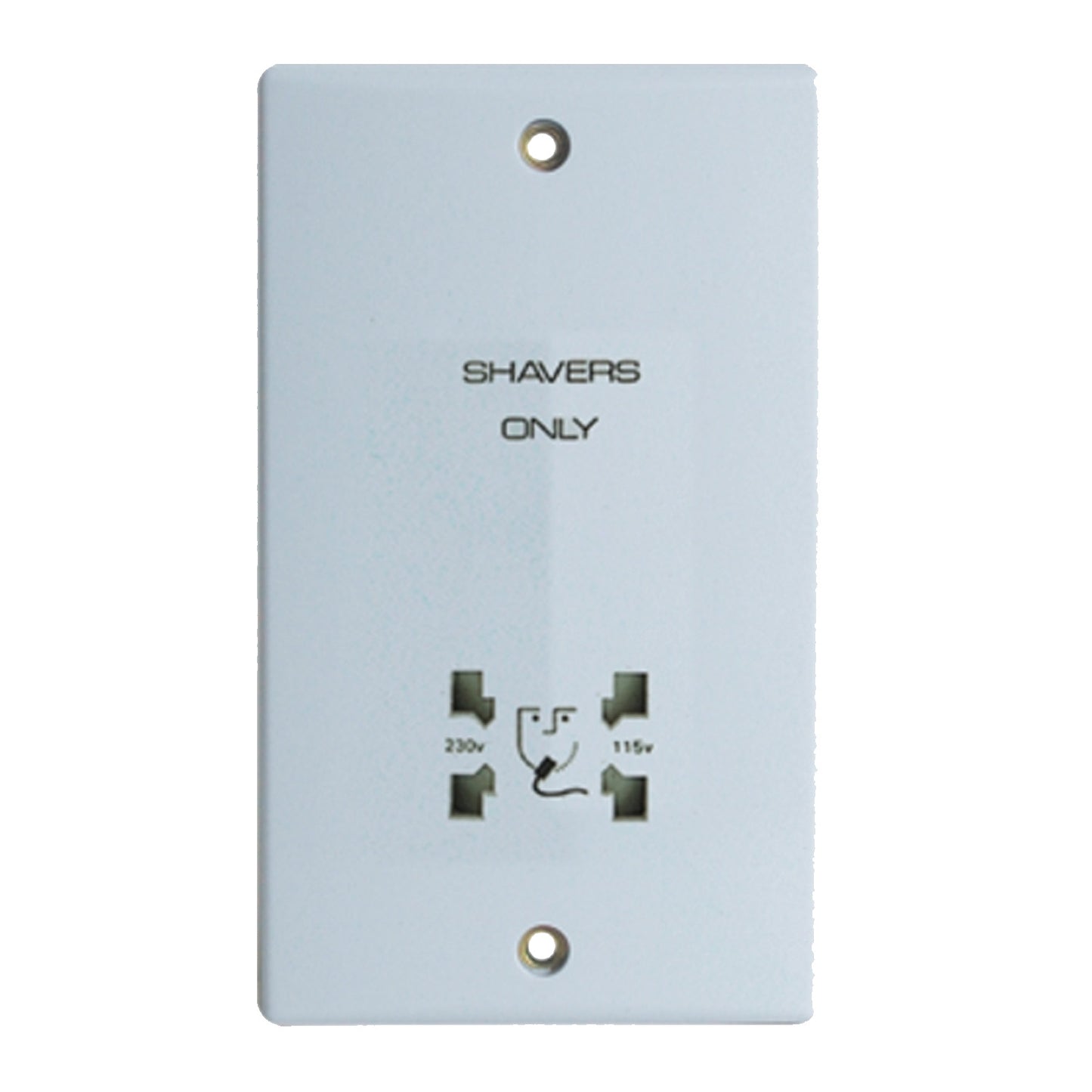 Dual Voltage Shaver Socket with Overload Protection