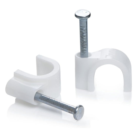 Flat Twin & Earth Cable Clips White