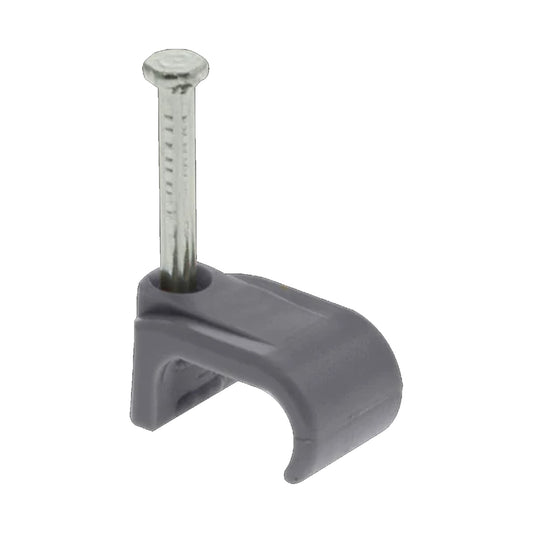 Flat Twin & Earth Cable Clips Grey