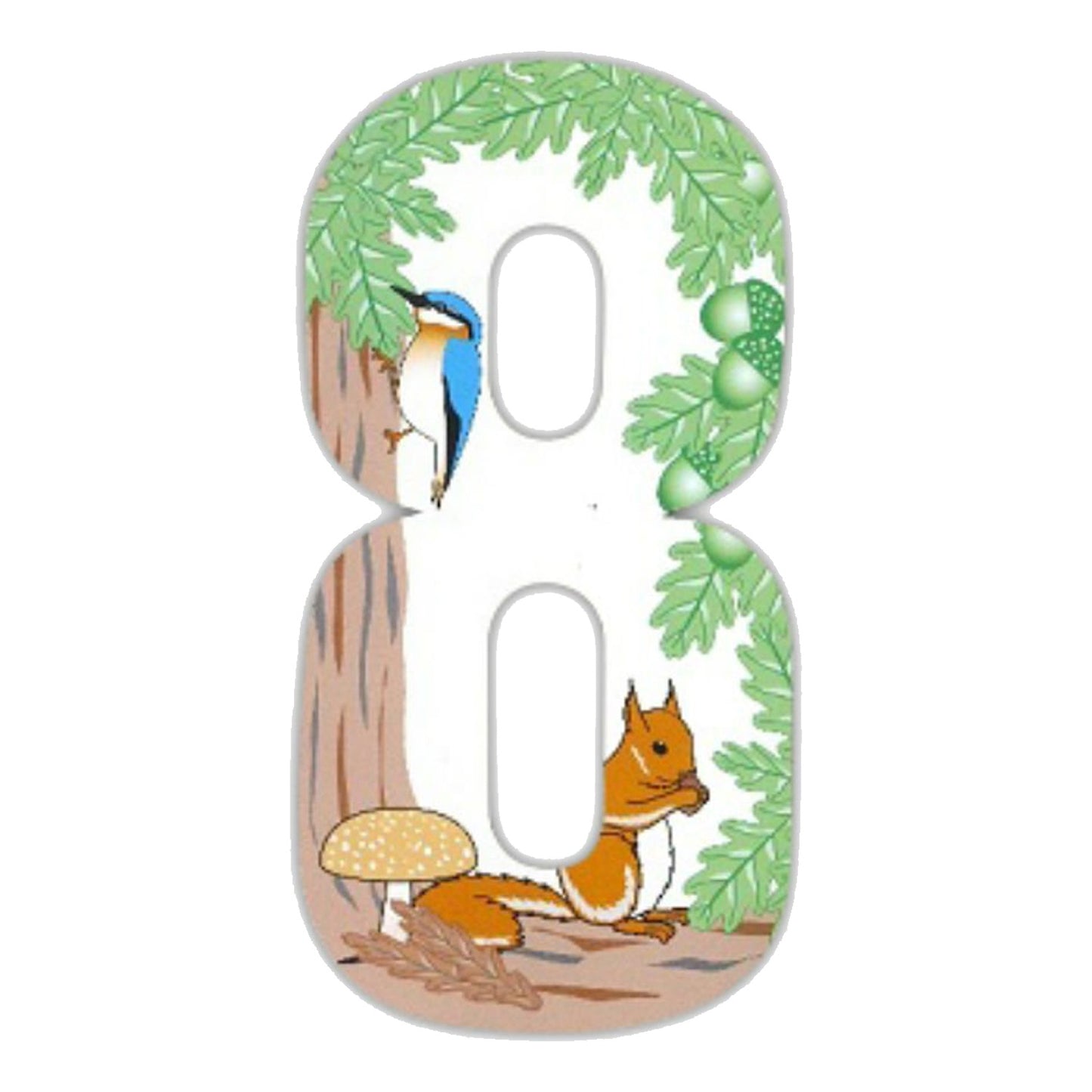 Squirrel Wheelie Bin Numbers 170mm