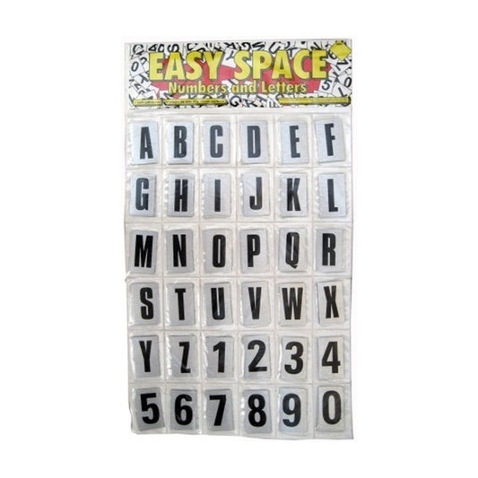 Easy Space Numbers & Letters (Silver)