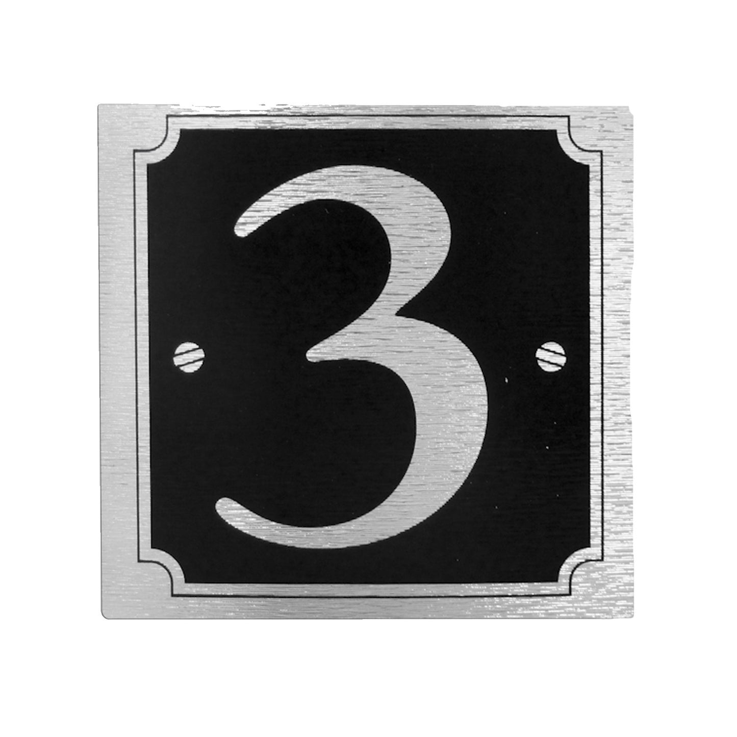 House & Gate Numbers (Silver on Black)