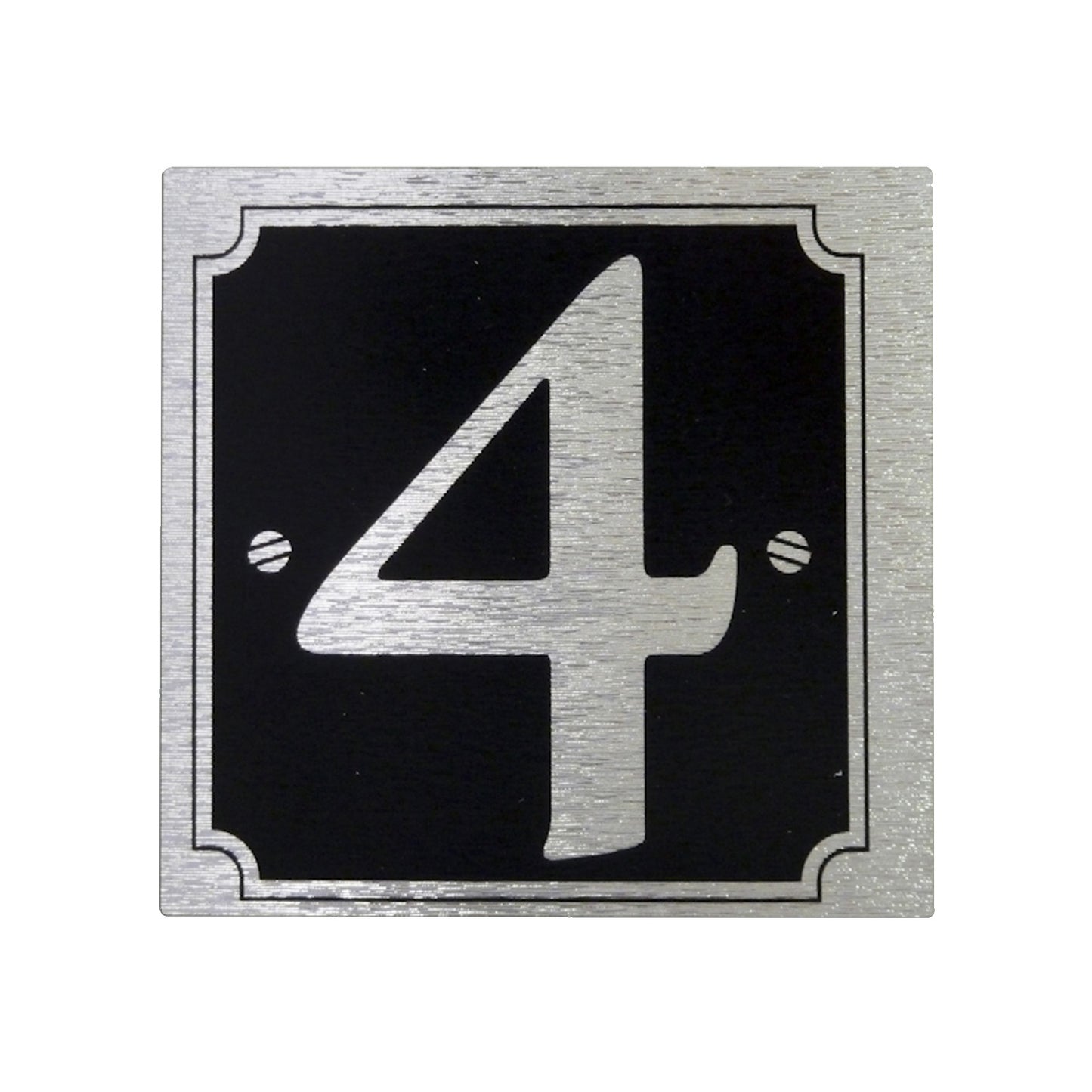 House & Gate Numbers (Silver on Black)