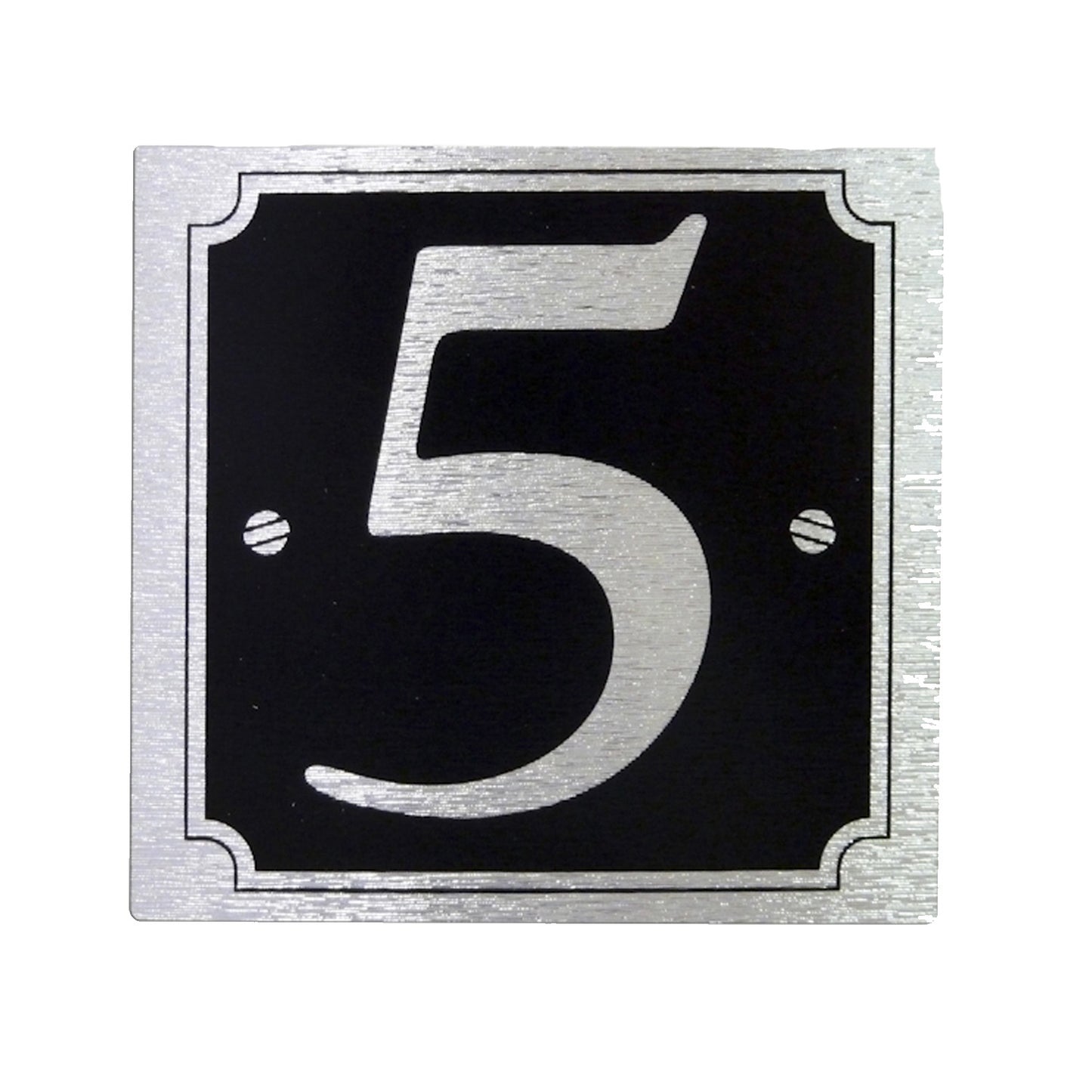 House & Gate Numbers (Silver on Black)