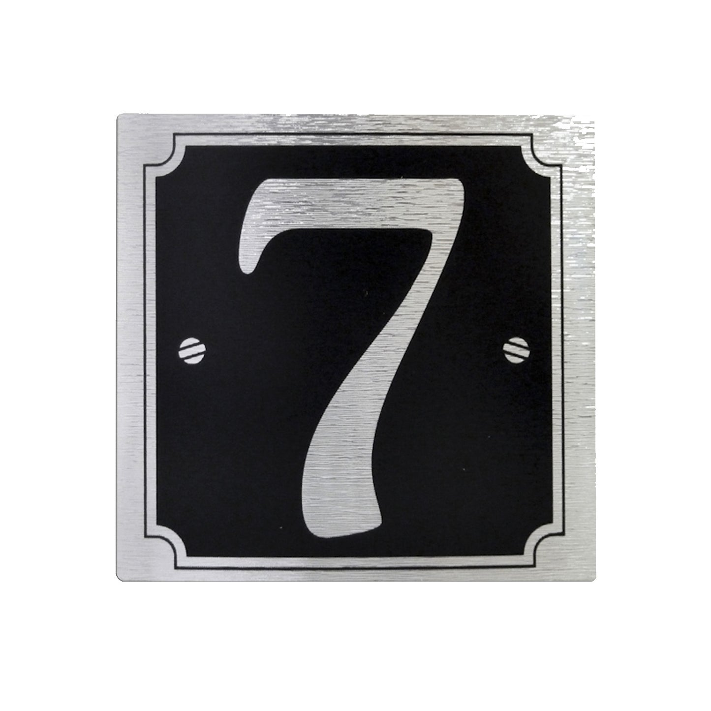 House & Gate Numbers (Silver on Black)
