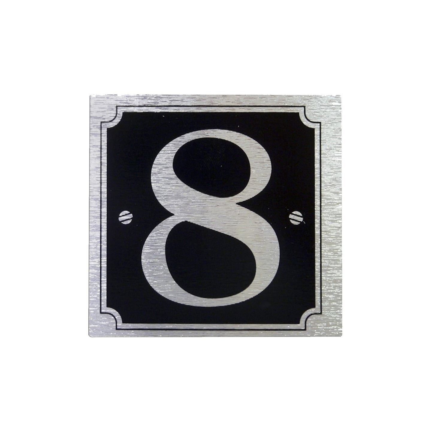 House & Gate Numbers (Silver on Black)