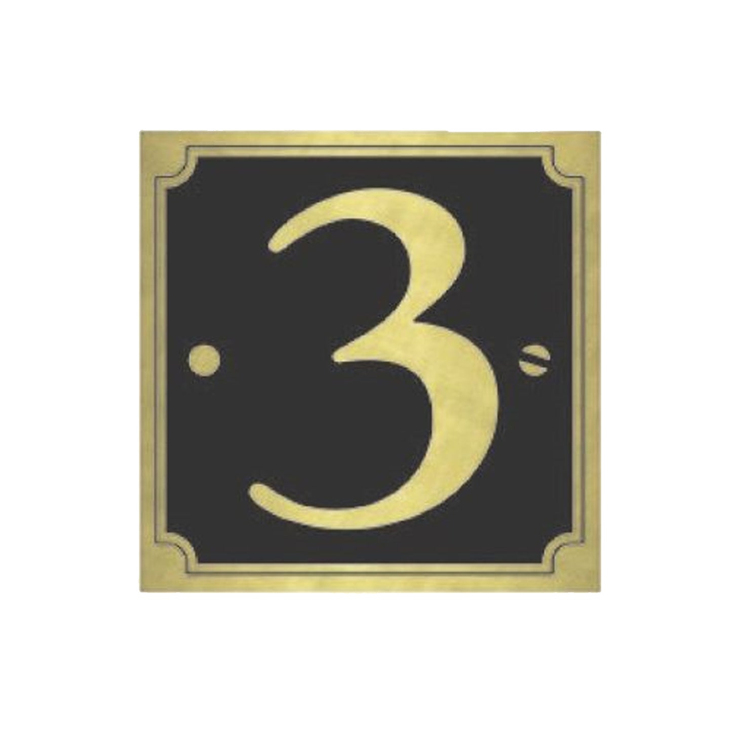House & Gate Numbers (Gold on Black)