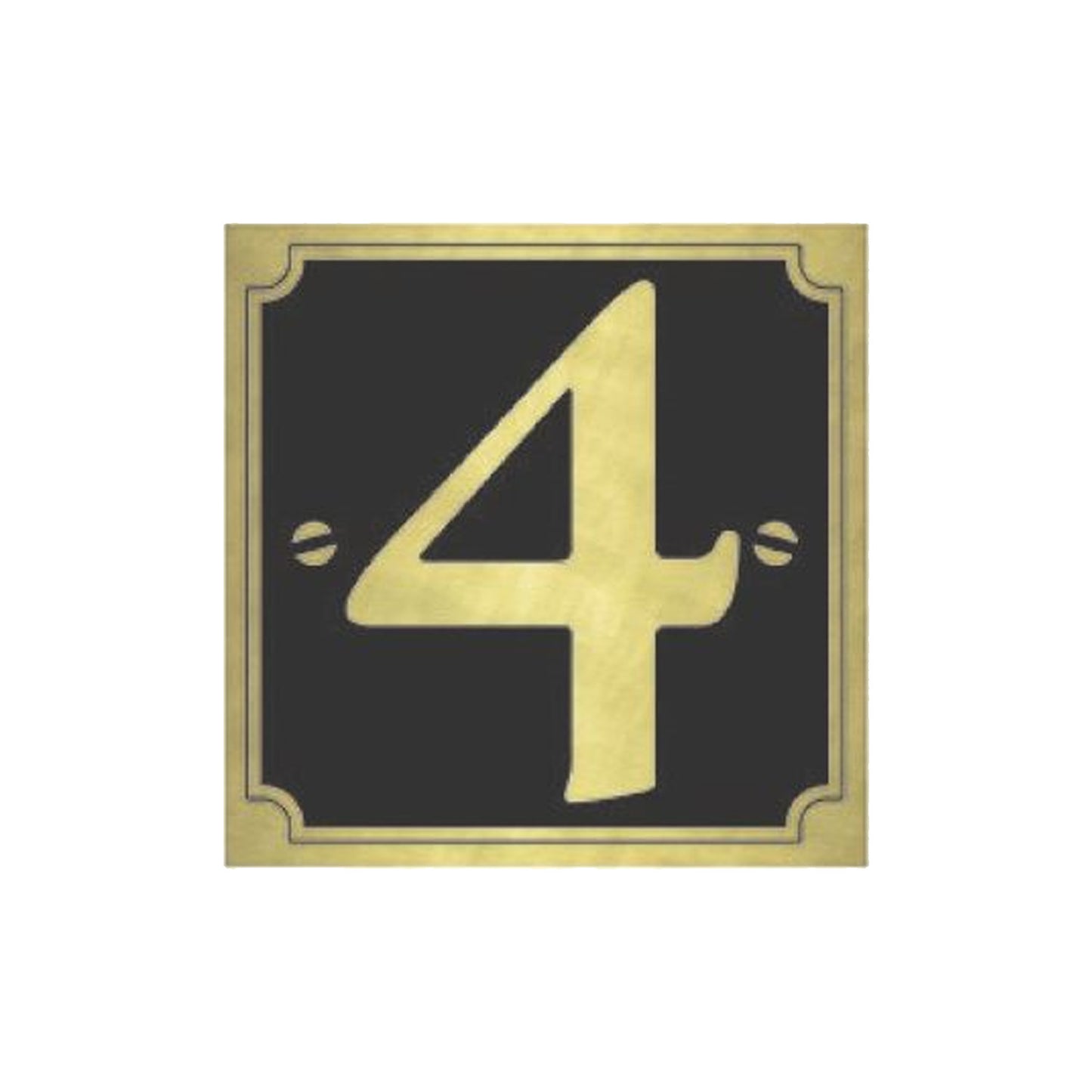 House & Gate Numbers (Gold on Black)