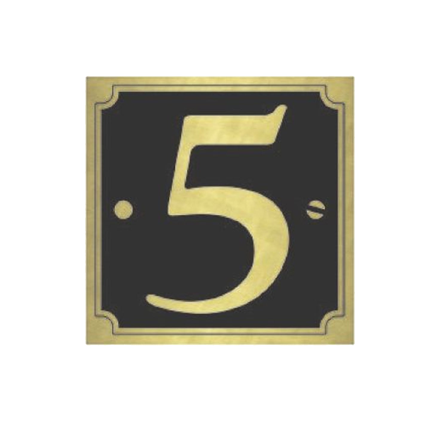 House & Gate Numbers (Gold on Black)