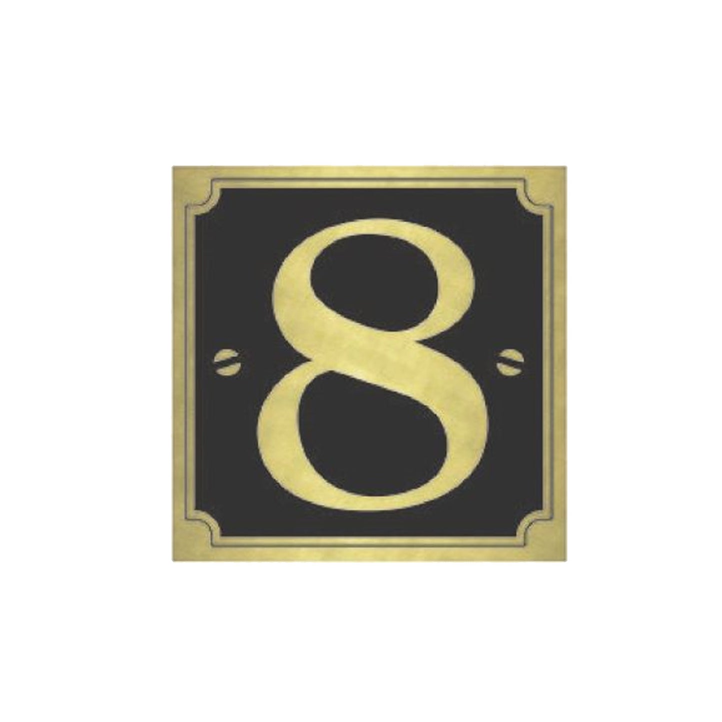 House & Gate Numbers (Gold on Black)
