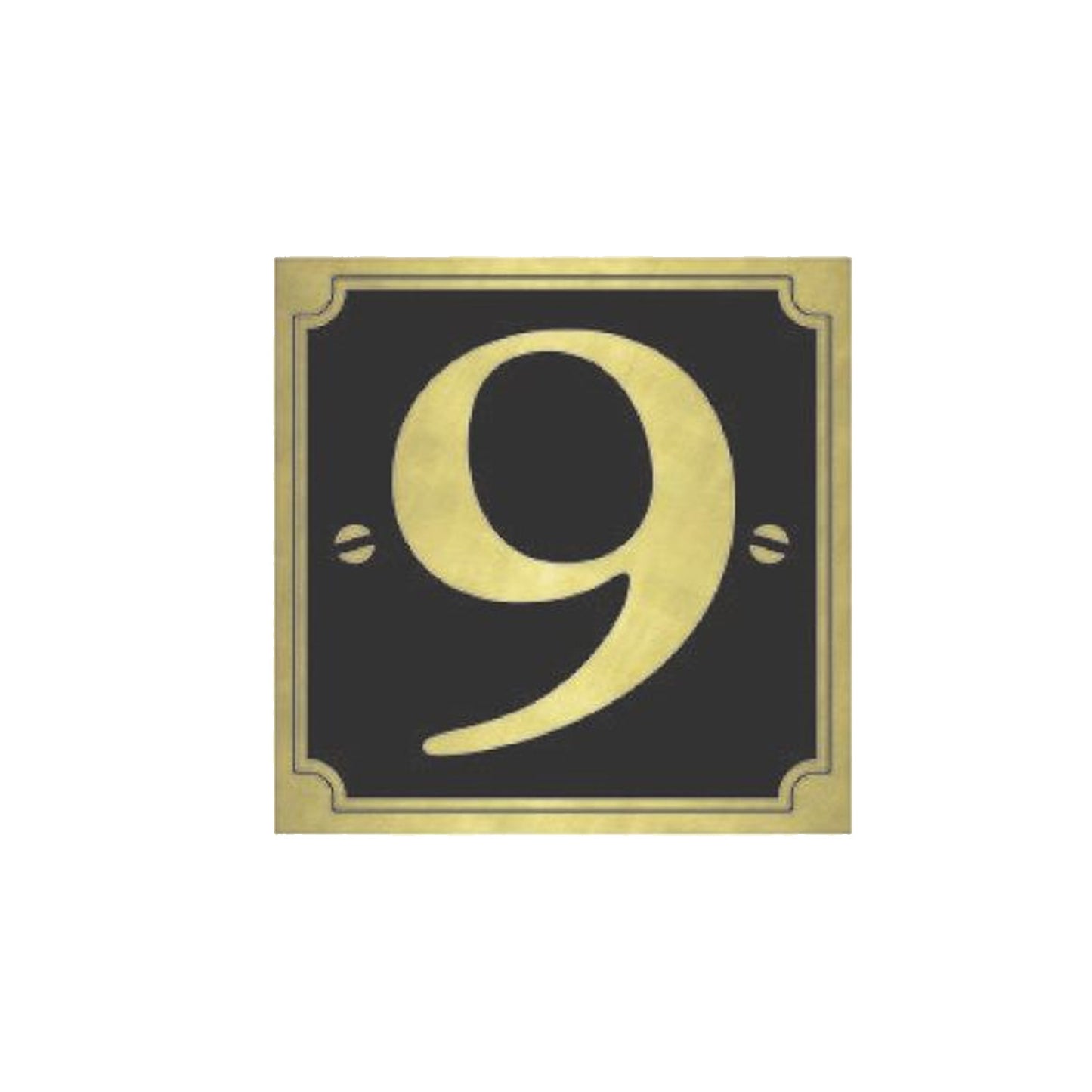 House & Gate Numbers (Gold on Black)