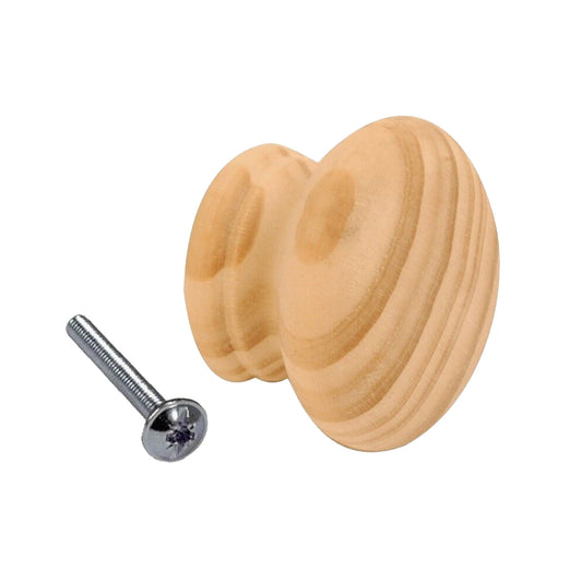 Threaded Pine Knobs with Screws