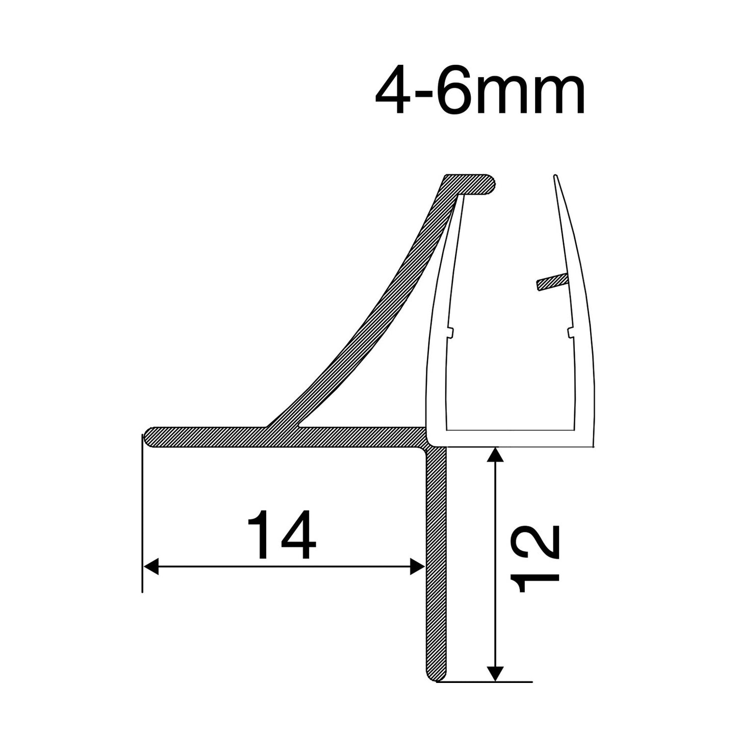 Shower Screen Seals (100cm)