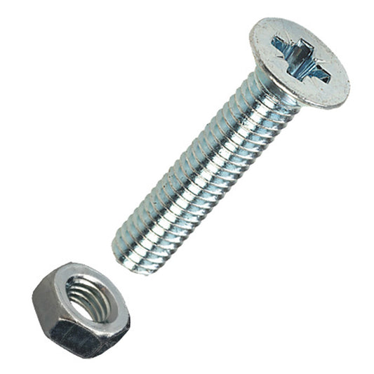 Countersunk Head Machine Screws Zinc Plated