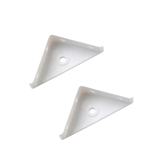 White Plastic Corner Brackets