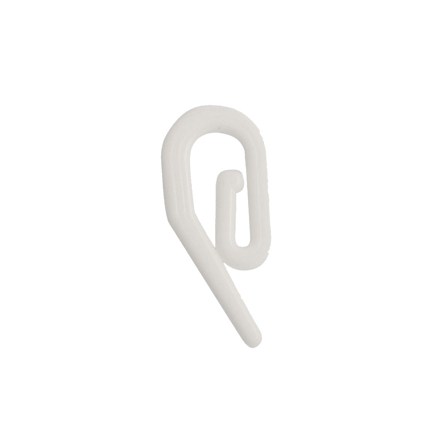 White Plastic Curtain Hooks