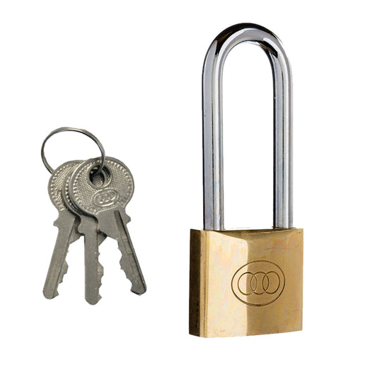 Brass Padlock Long Shackle