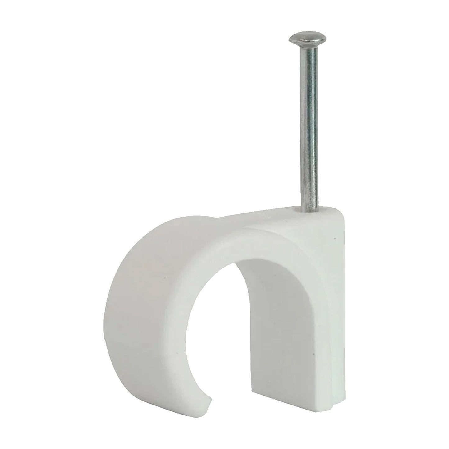 White Nail In Pipe Clips