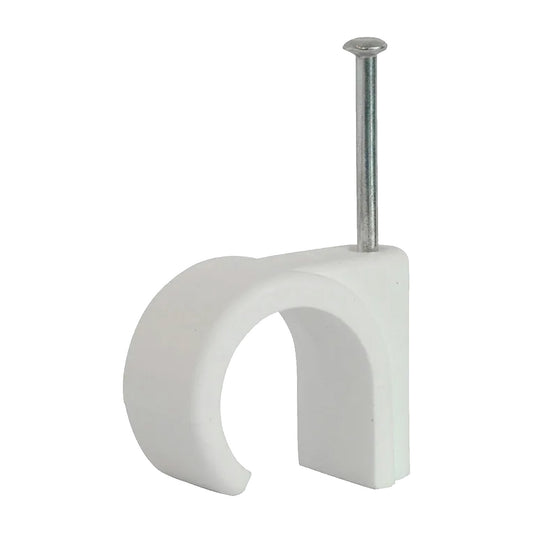 White Nail In Pipe Clips