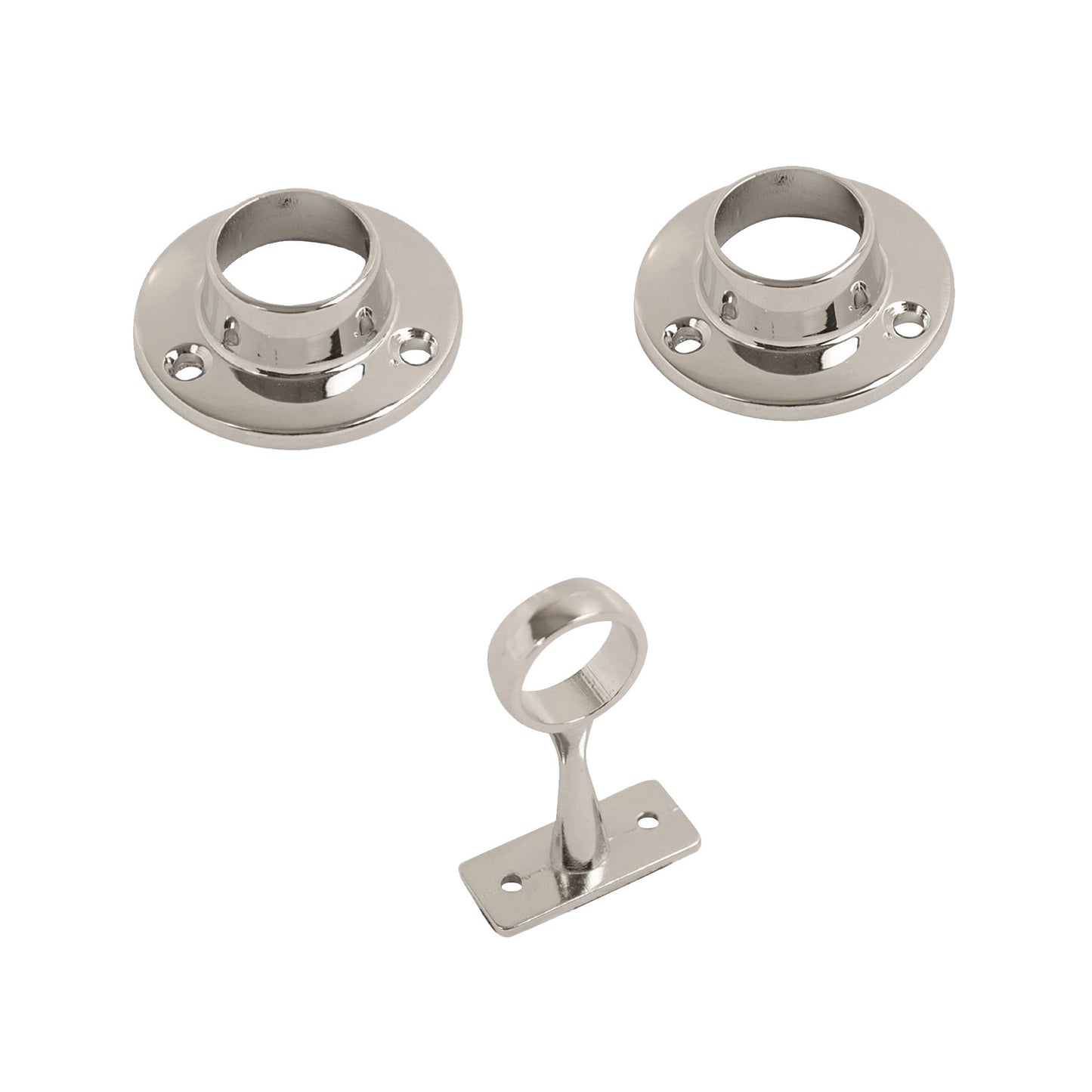 Wardrobe Rail End and Centre Support Kit