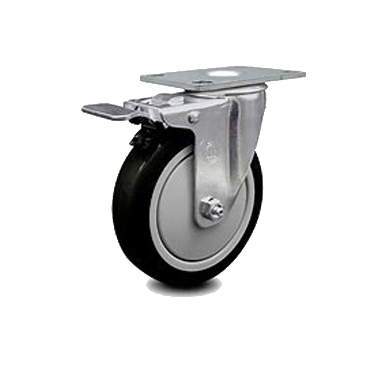 Heavy Duty Swivel Wheel Castors (Semi Elastic Rubber Wheel) with Brake