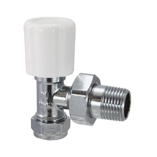 10mm Chromed Angled Radiator Valve