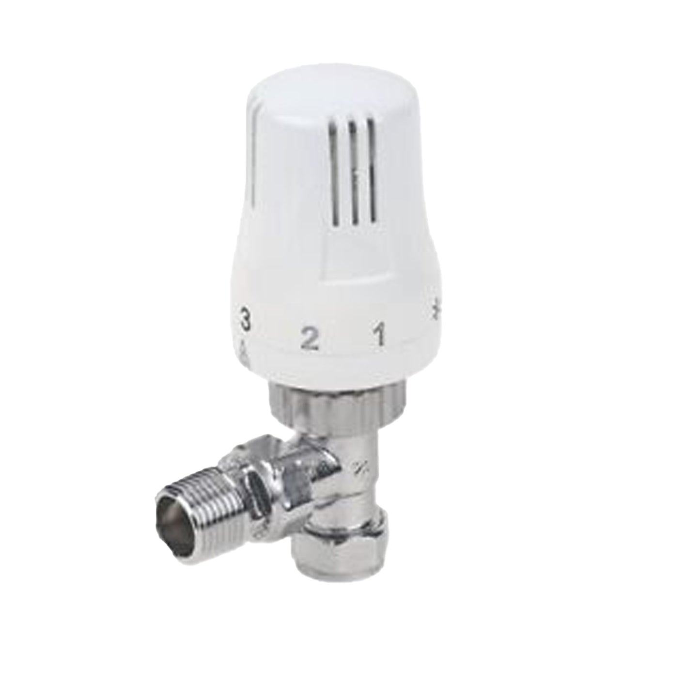 Thermostatic Angled Radiator Valve 15mm x 1/2"