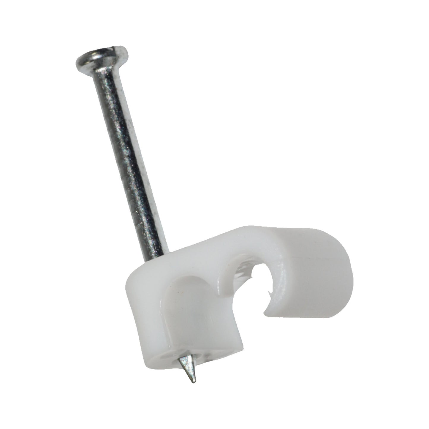 White Round Cable Clips