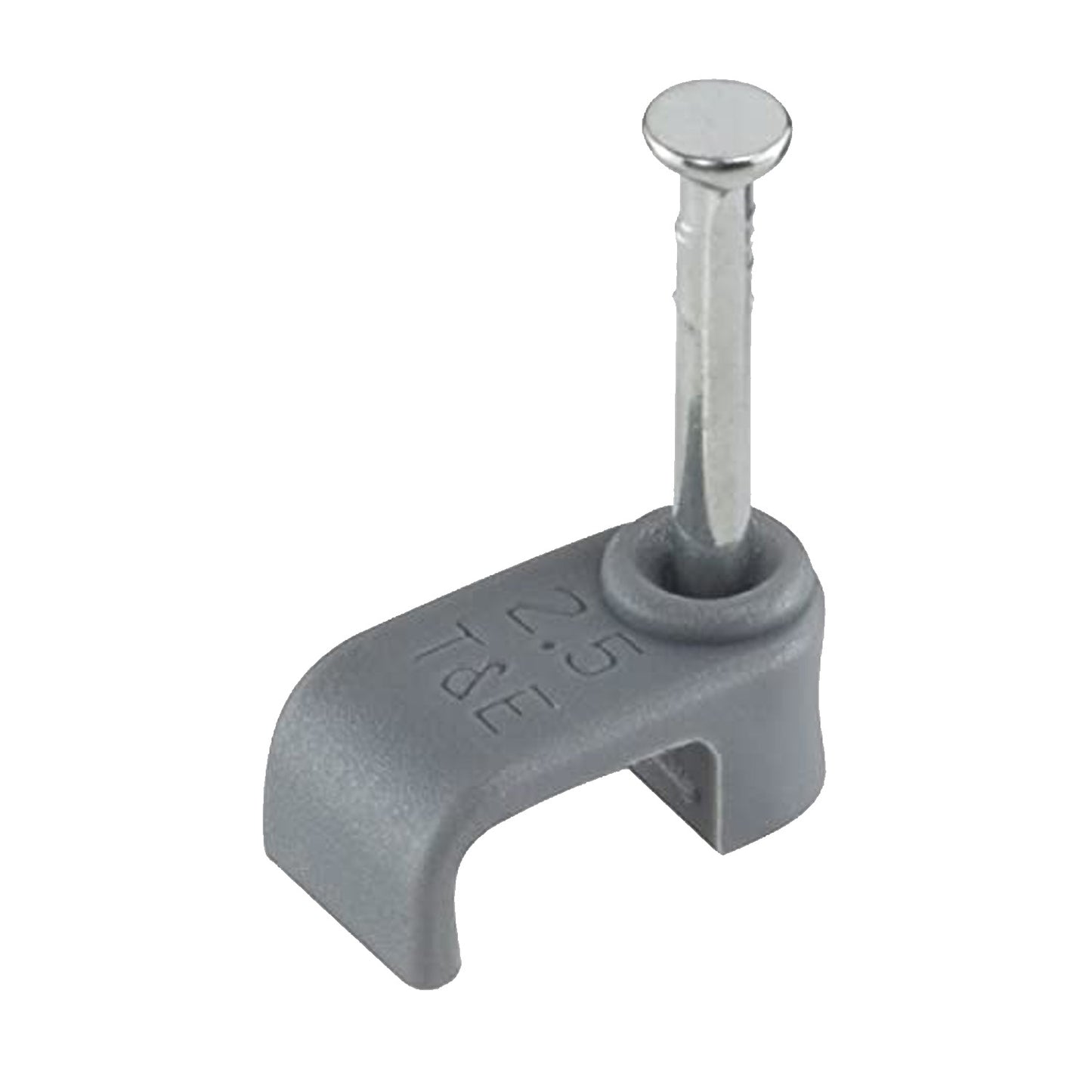 Flat Twin & Earth Cable Clips Grey
