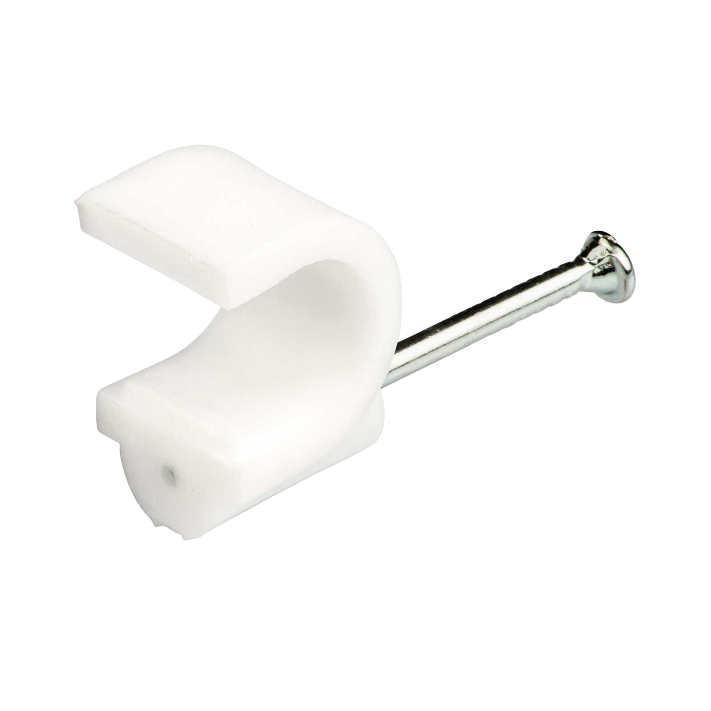 White Round Cable Clips