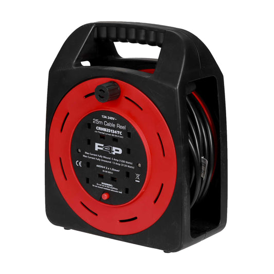 4 Gang Extension Reel with Safety Cutout 25m