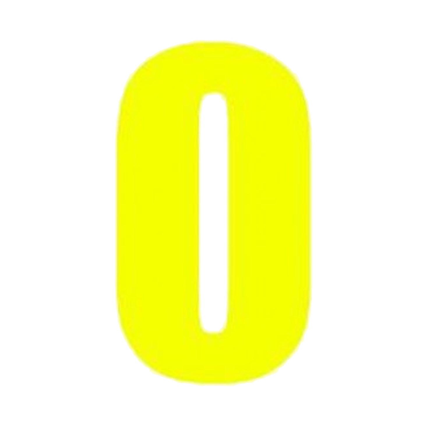 Hi-Vis Yellow Wheelie Bin Numbers 170mm