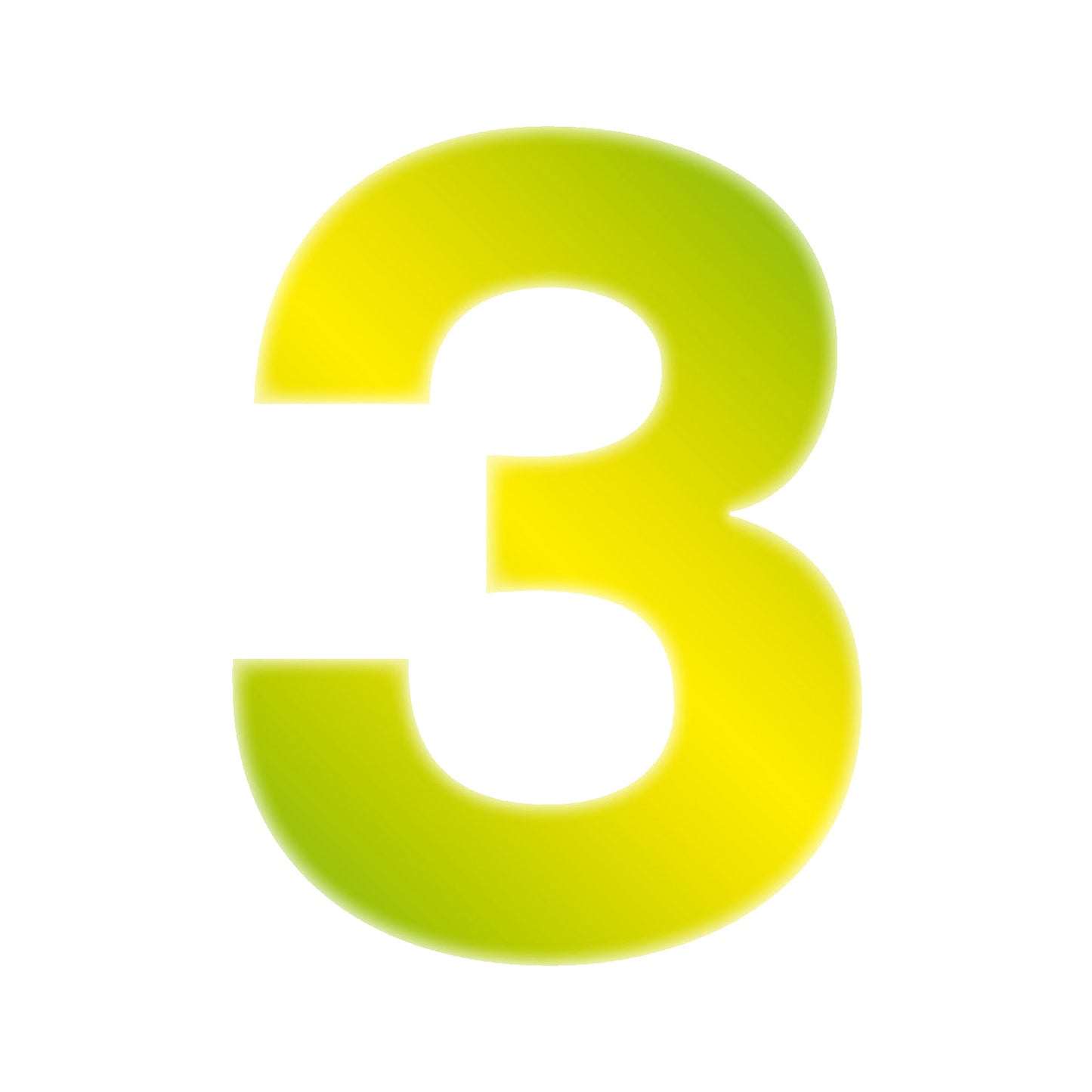 Hi-Vis Yellow Wheelie Bin Numbers 170mm