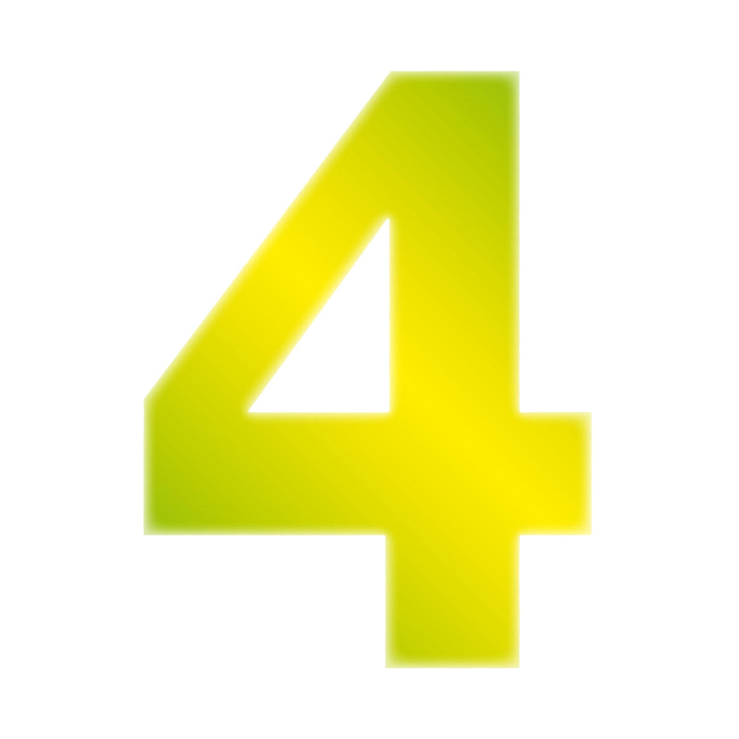 Hi-Vis Yellow Wheelie Bin Numbers 170mm