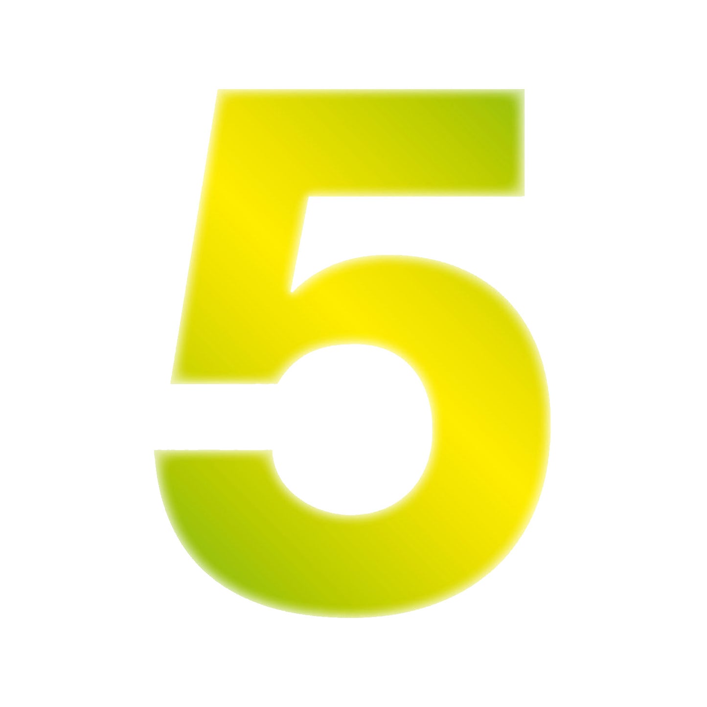 Hi-Vis Yellow Wheelie Bin Numbers 170mm