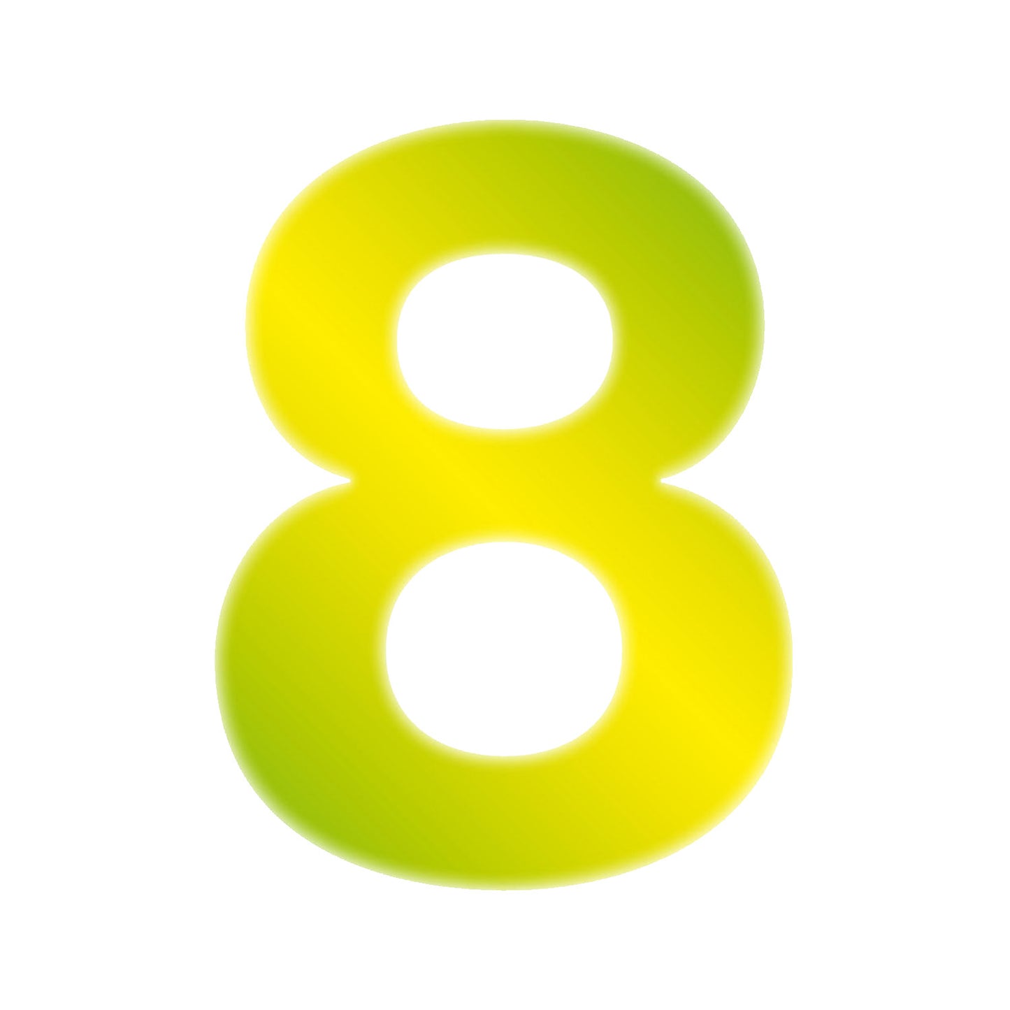 Hi-Vis Yellow Wheelie Bin Numbers 170mm