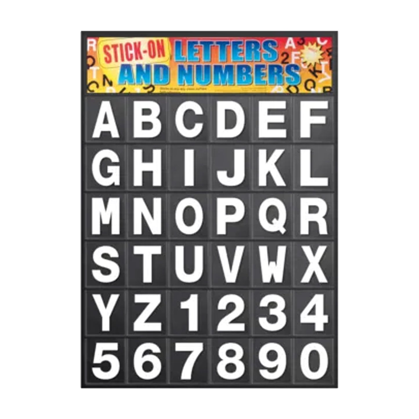 80mm White Self Adhesive Numbers & Letters