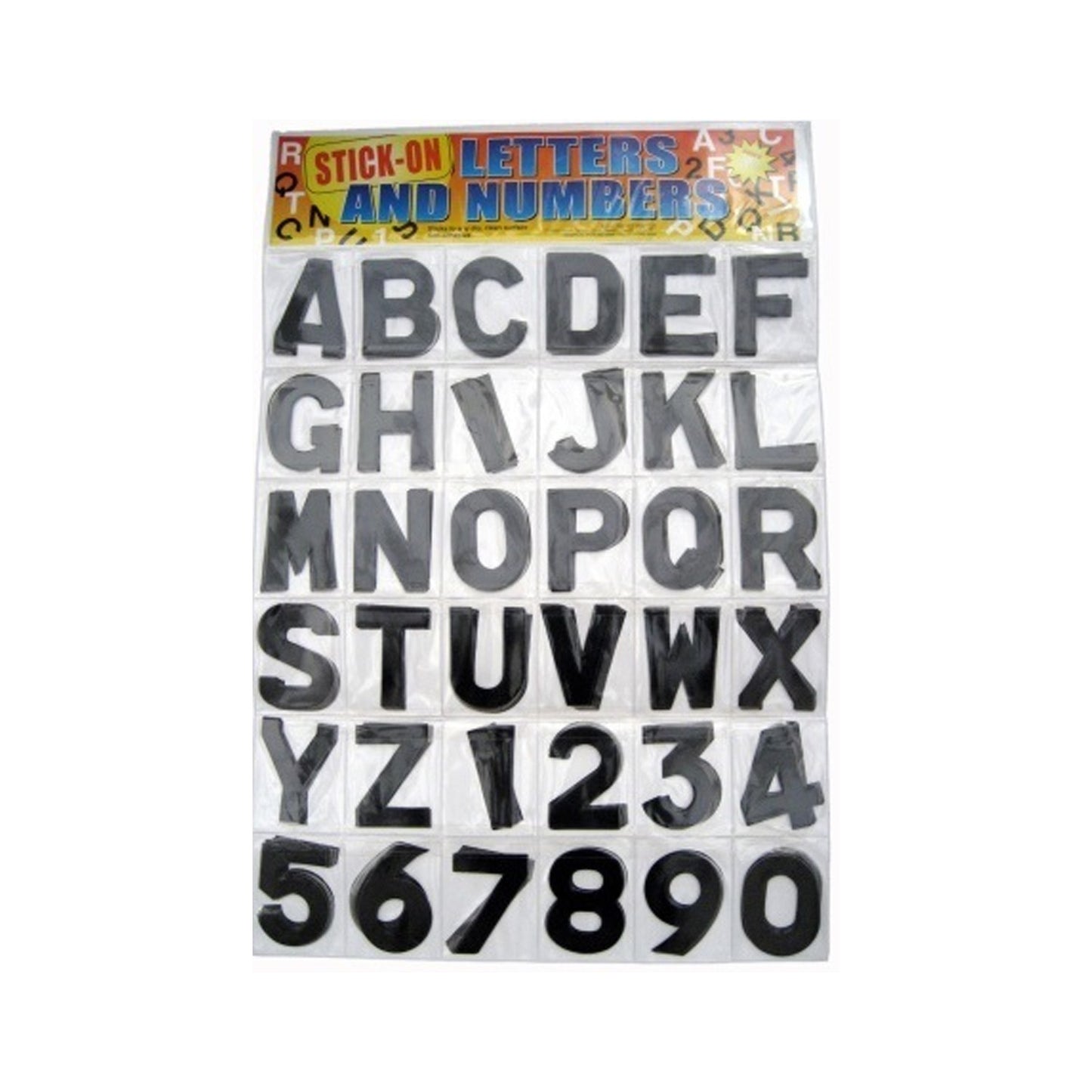 80mm Black Self Adhesive Numbers & Letters