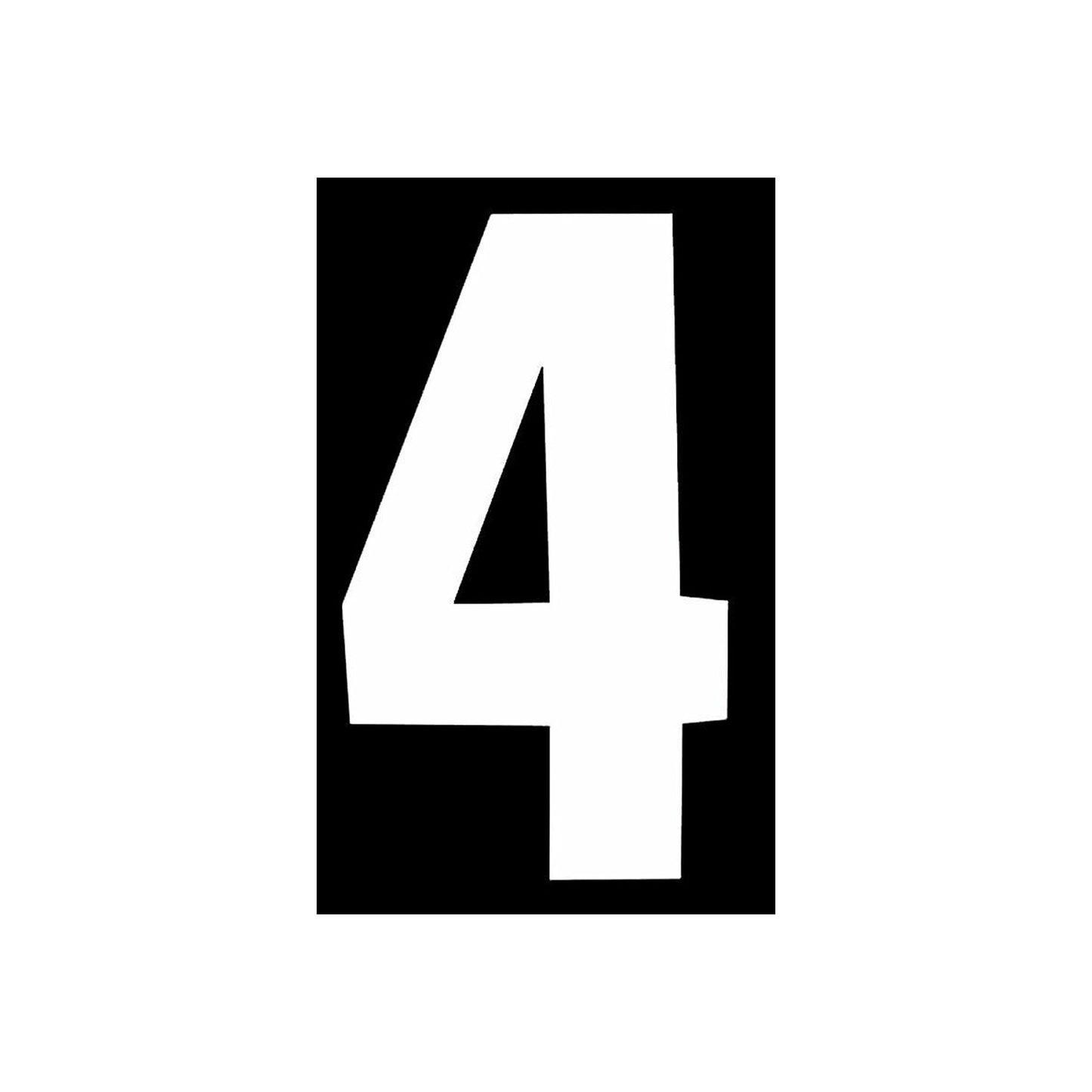 80mm White Self Adhesive Numbers & Letters