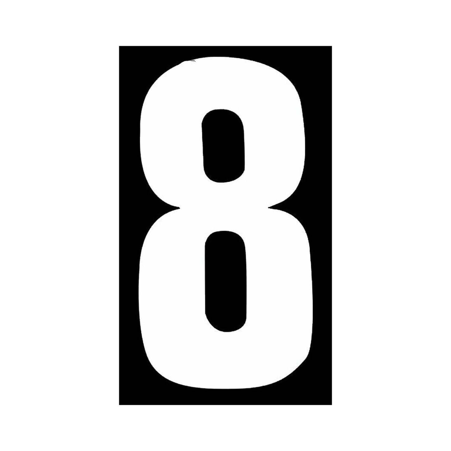 80mm White Self Adhesive Numbers & Letters