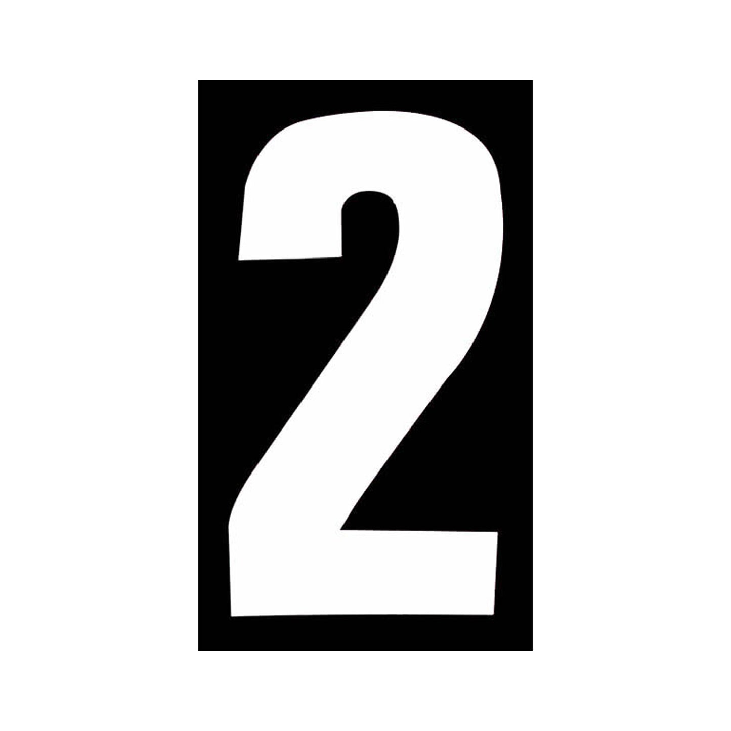 White Wheelie Bin Numbers 170mm