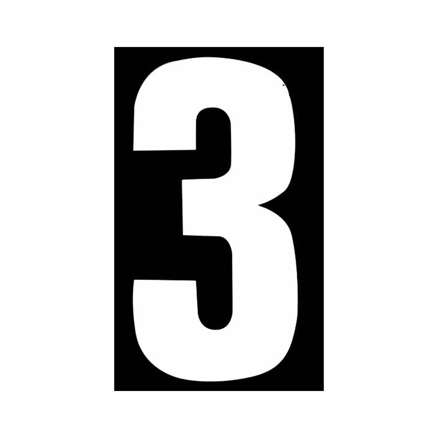 White Wheelie Bin Numbers 170mm