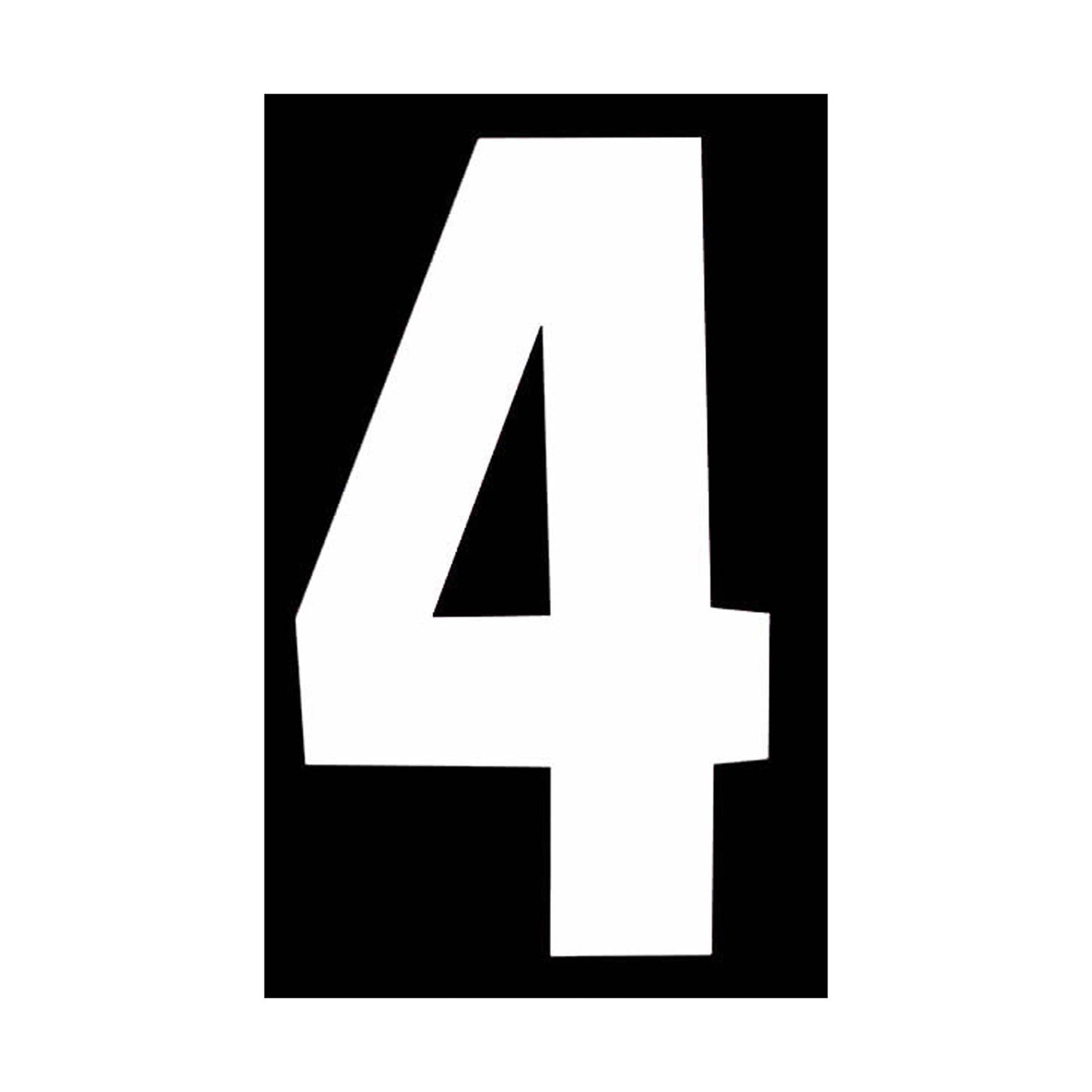 White Wheelie Bin Numbers 170mm