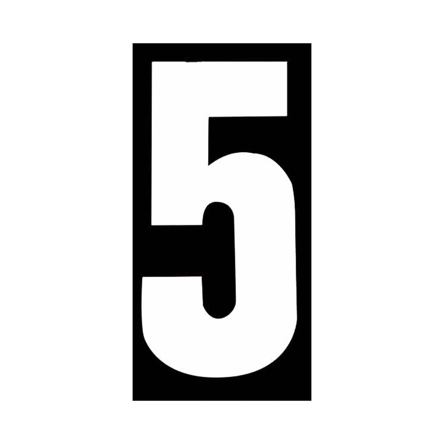 White Wheelie Bin Numbers 170mm