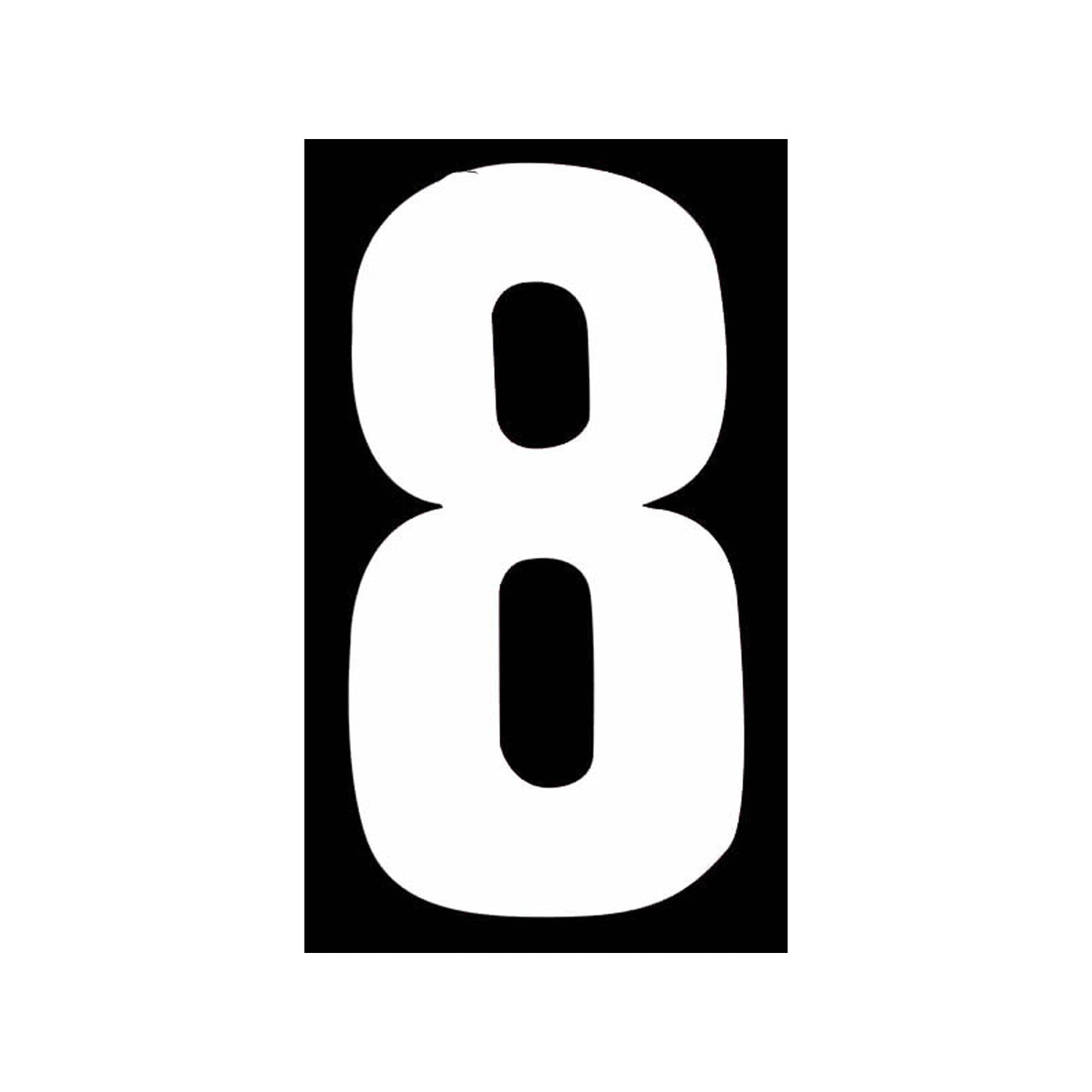 White Wheelie Bin Numbers 170mm